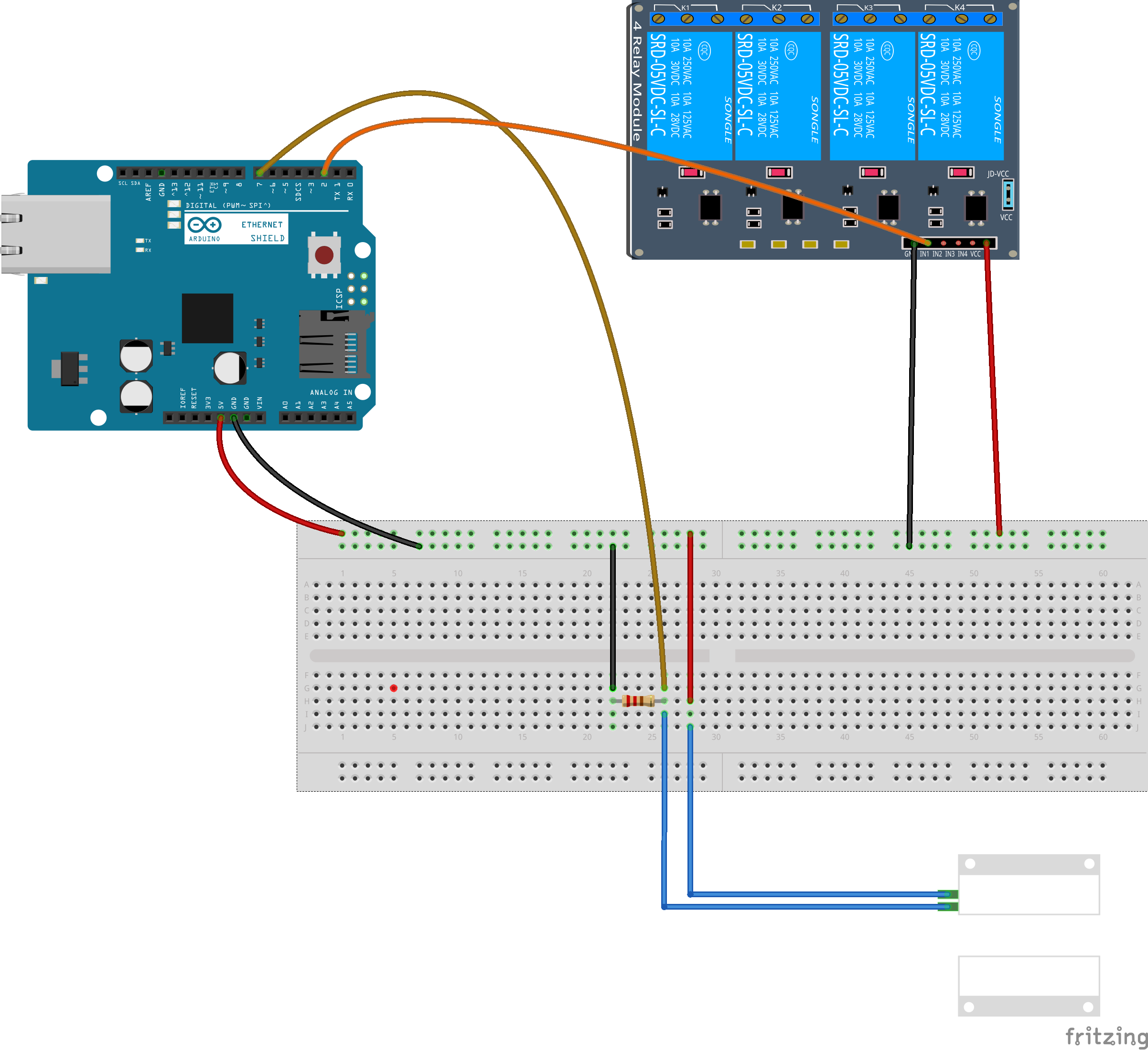 System with Arduino and Ethernet Shield